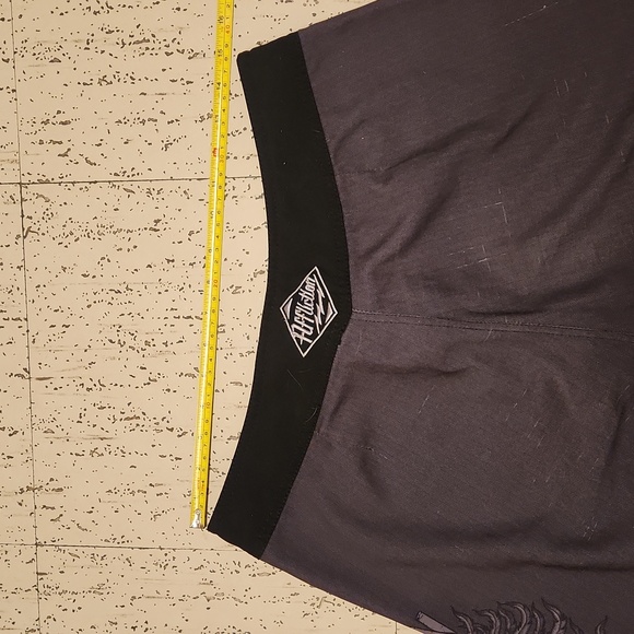 Affliction Embroidered Spell Out Shorts - Picture 14 of 16